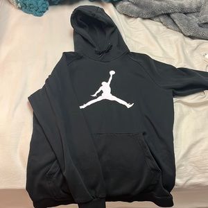 Black Jordan hoodie with white jumpman logo